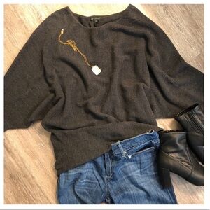 For Cynthia gray ribbed sweater